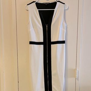 Boston Proper Zippered V Neck Dress